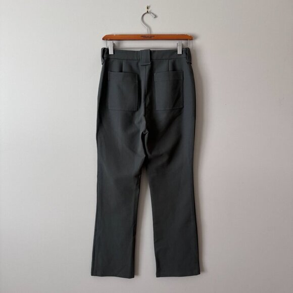 Aritzia | Wilfred Free Green Exposed Zipper Bootcut Dress Pants - Size 8 - Picture 4 of 11